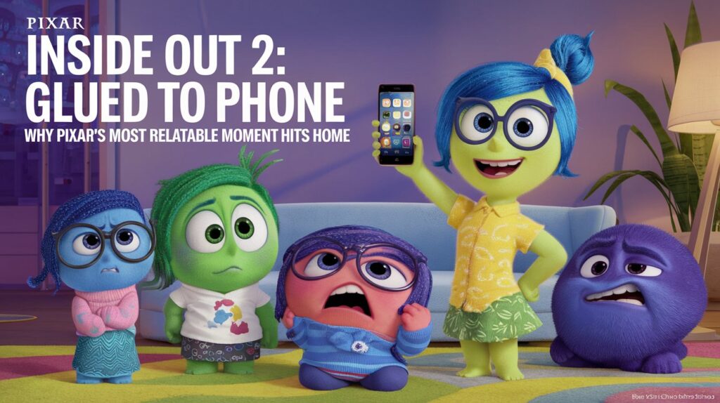 Inside Out 2 Glued to Phone