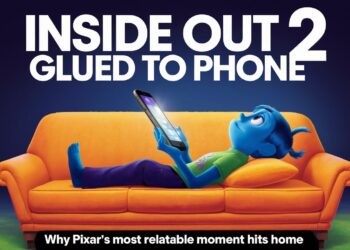 Inside Out 2 Glued to Phone
