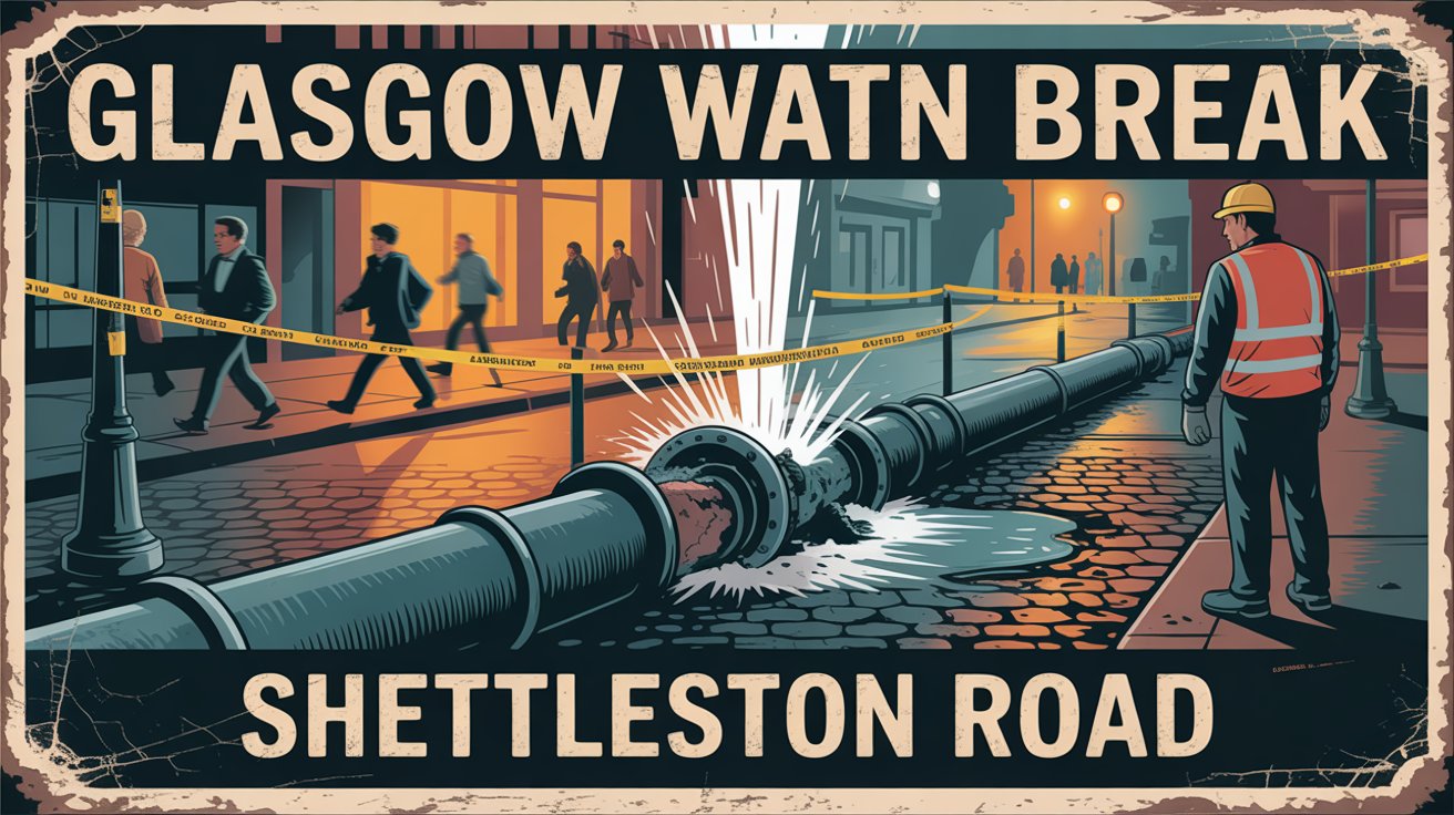 Glasgow Water Main Break Shettleston Road