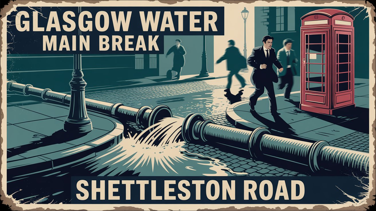 Glasgow Water Main Break Shettleston Road