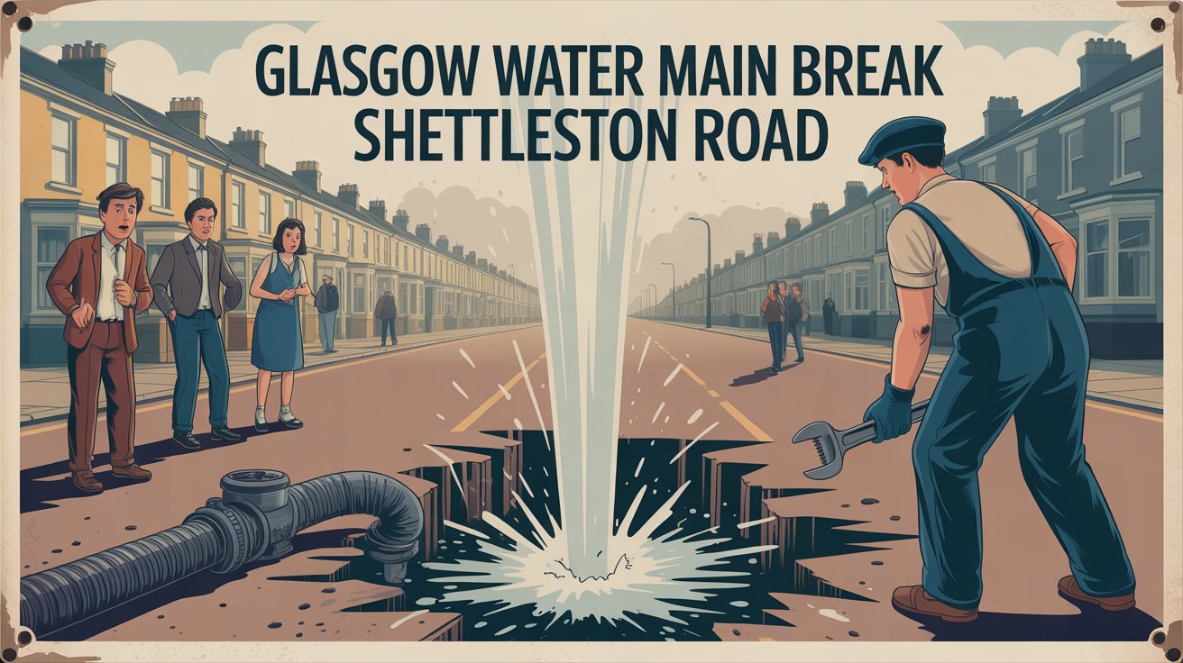 Glasgow Water Main Break Shettleston Road