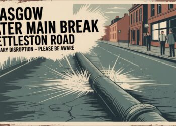 Glasgow Water Main Break Shettleston Road