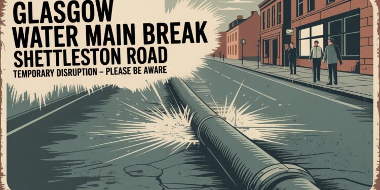 Glasgow Water Main Break Shettleston Road