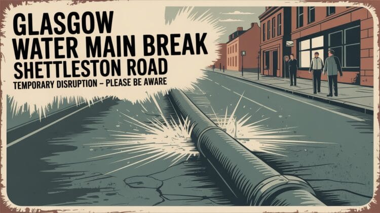 Glasgow Water Main Break Shettleston Road