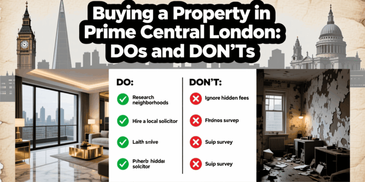 Buying a Property in Prime Central London DOs and DON’Ts 