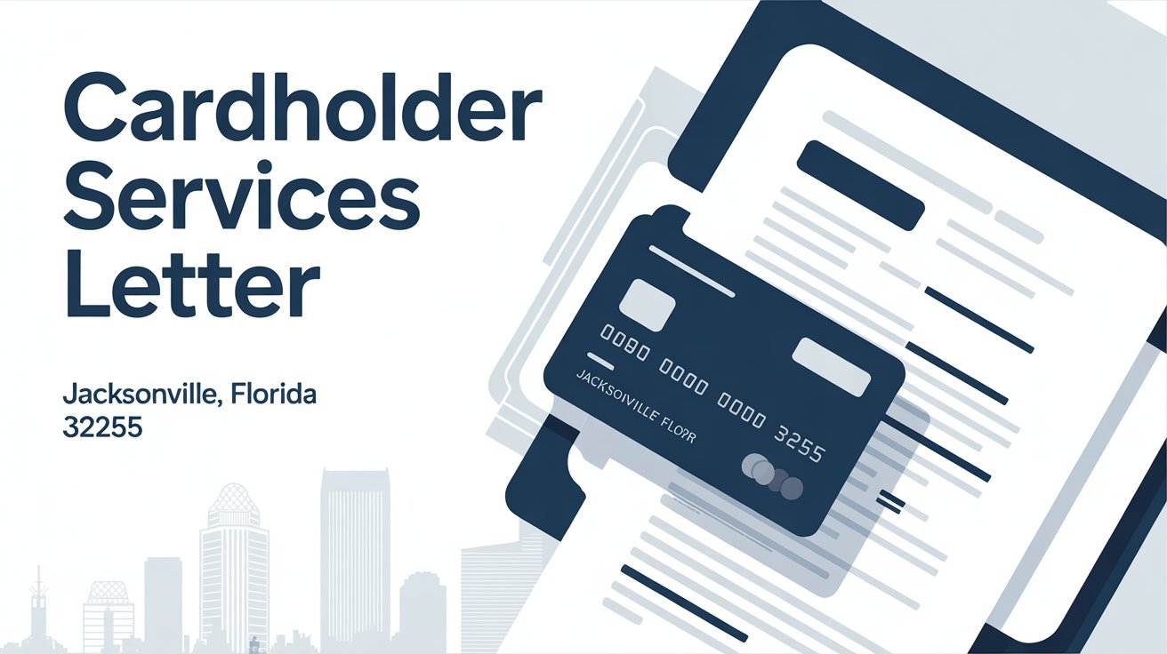 Cardholder Services Letter Jacksonville Florida 32255