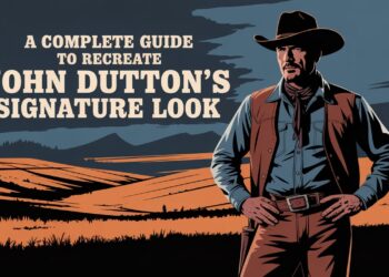 Create a best poster for this title A Complete Guide to Recreate John Dutton’s Signature Look