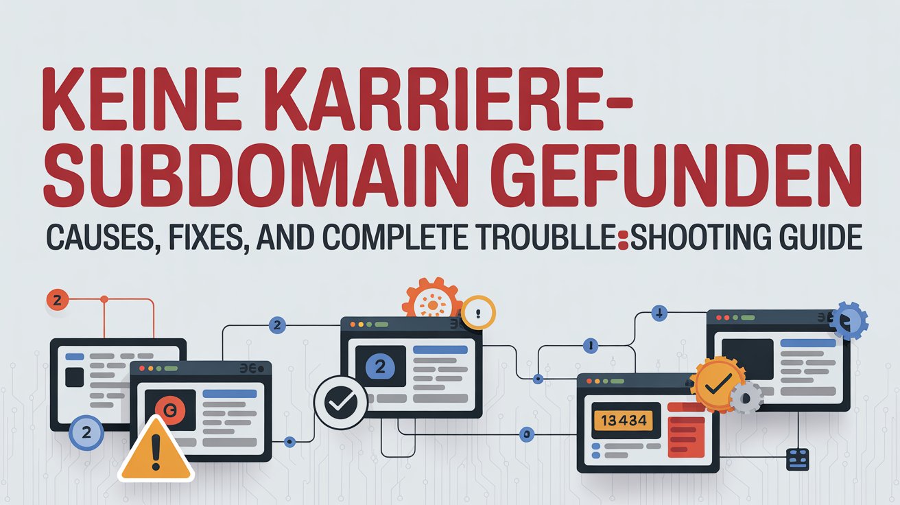 Keine Karriere-Subdomain Gefunden