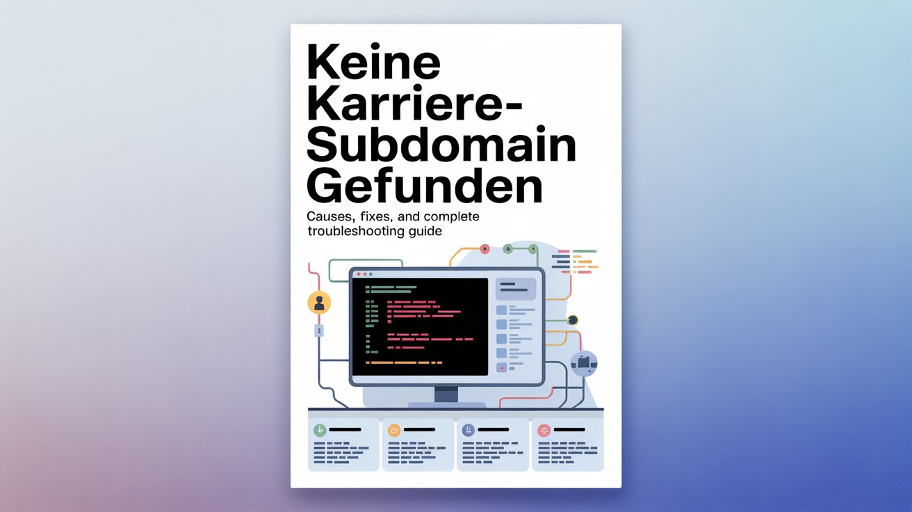 Keine Karriere-Subdomain Gefunden