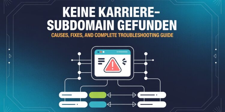 Keine Karriere-Subdomain Gefunden