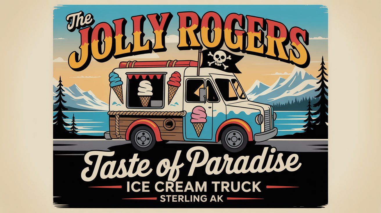 The Jolly Rogers Taste of Paradise Ice Cream Truck Sterling AK