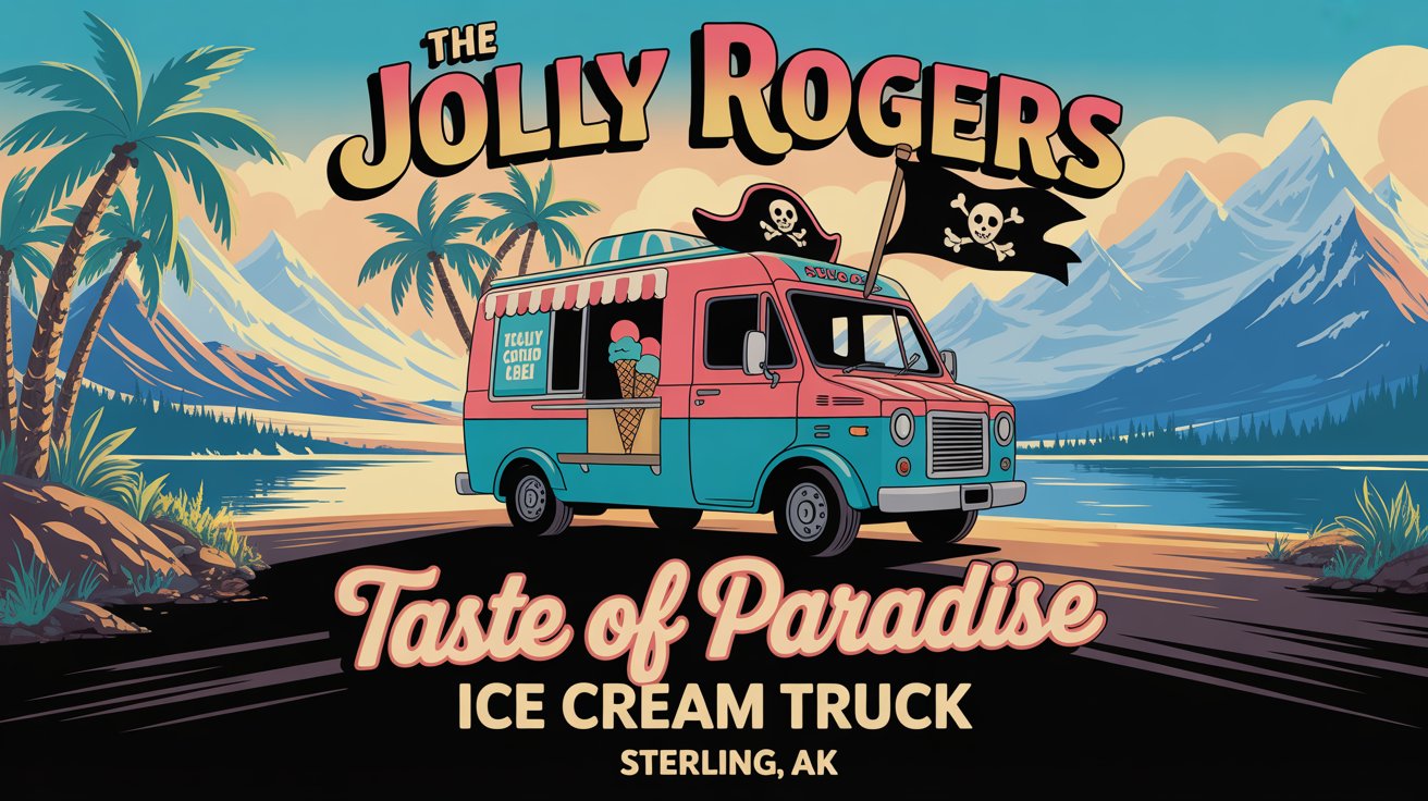 The Jolly Rogers Taste of Paradise Ice Cream Truck Sterling AK