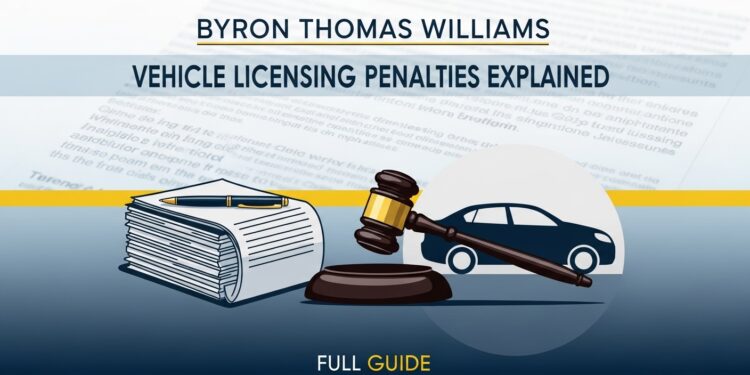 Byron Thomas Williams Vehicle Licensing Penalties