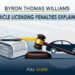 Byron Thomas Williams Vehicle Licensing Penalties