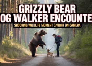 Grizzly Bear Dog Walker Encounter