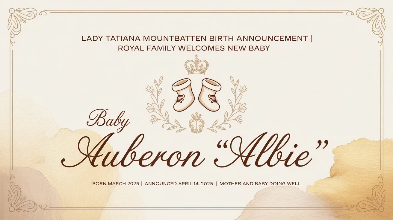 Lady Tatiana Mountbatten Birth Announcement