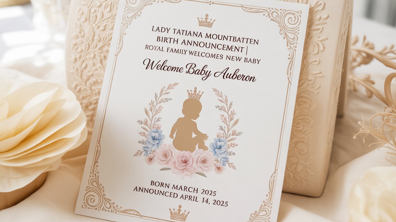 Lady Tatiana Mountbatten Birth Announcement