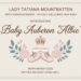 Lady Tatiana Mountbatten Birth Announcement