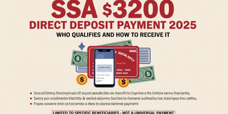 SSA $3200 Direct Deposit Payment 2025