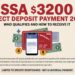 SSA $3200 Direct Deposit Payment 2025