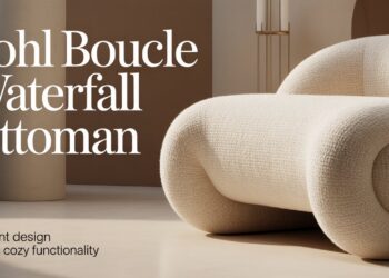 Sohl Boucle Waterfall Ottoman