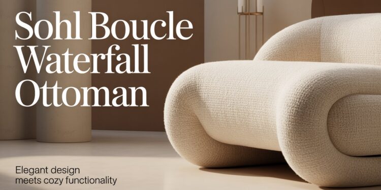 Sohl Boucle Waterfall Ottoman