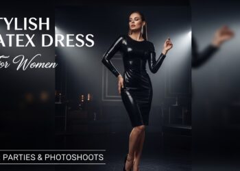 Stylish Latex Dress for Women for Parties & Photoshoots