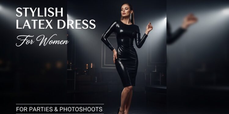 Stylish Latex Dress for Women for Parties & Photoshoots