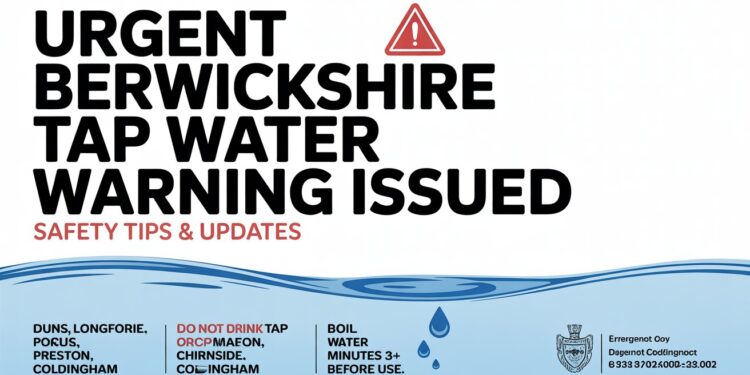 Urgent Berwickshire Tap Water Warning Issued