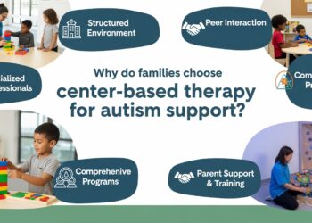 Why do families choose center-based therapy for autism support