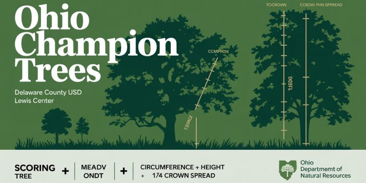 Ohio Champion Trees Delaware County USD Lewis Center